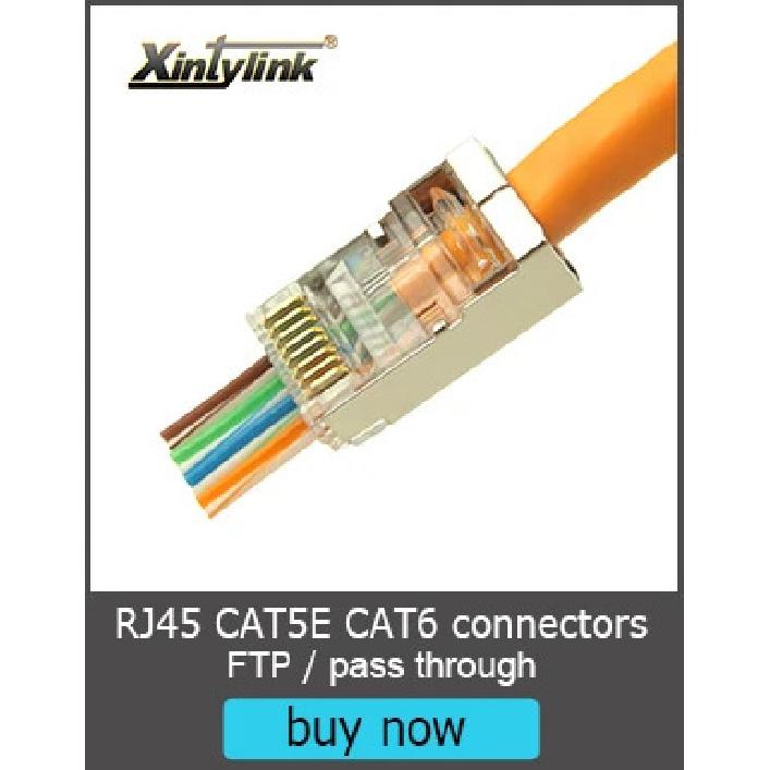 Connettore rj45 xintylink spina rj 45 cavo ethernet cat5 cat5e presa di rete 8P8C stp ftp metallico schermato terminali modulari lan cat