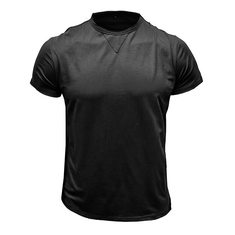 Men's Short Sleeve T Shirts Fit Soft Athletic T-shirt Moisture Wicking Casual Tee Tops Crew Neck Solid Summer Breathable Lightweight T-shirts for Men