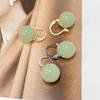 Kolczyki koła ze sztucznego jadeitu Vintage Delikatne Mankiet Hipoalergiczne Codzienne i Imprezowe Prezent