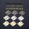 10sets Hinges W/screw Fillet Silver/Antique bronze/Gold 4 Holes 18*16mm Decor Cabinet Wooden Box Jewelry Wine Gift Case Vintage