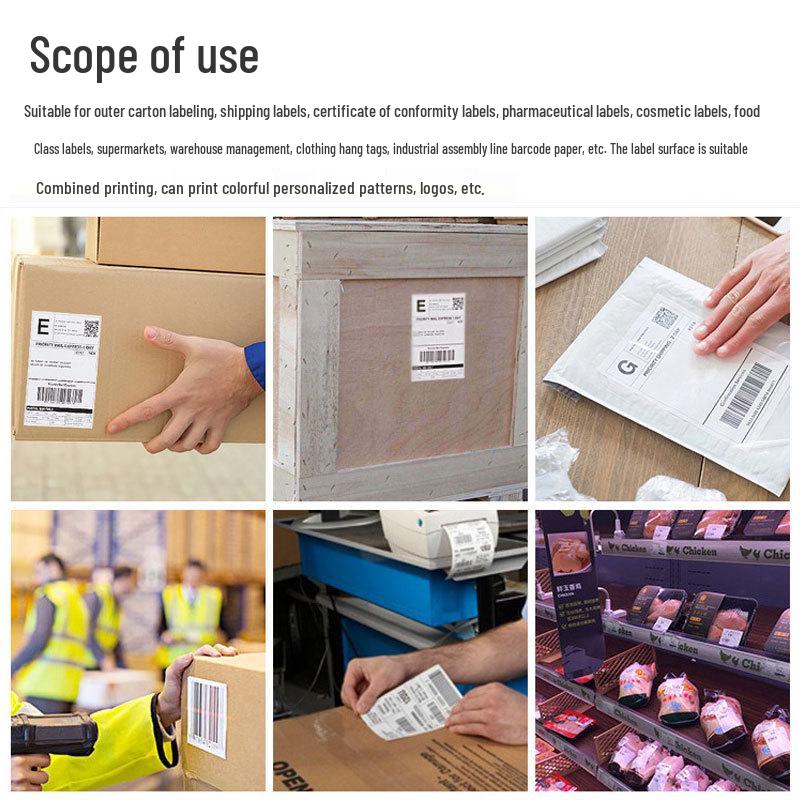 Waterproof Thermal Self-Adhesive Label Paper for Electronic Scales - 50x30mm to 60x100mm Sizes