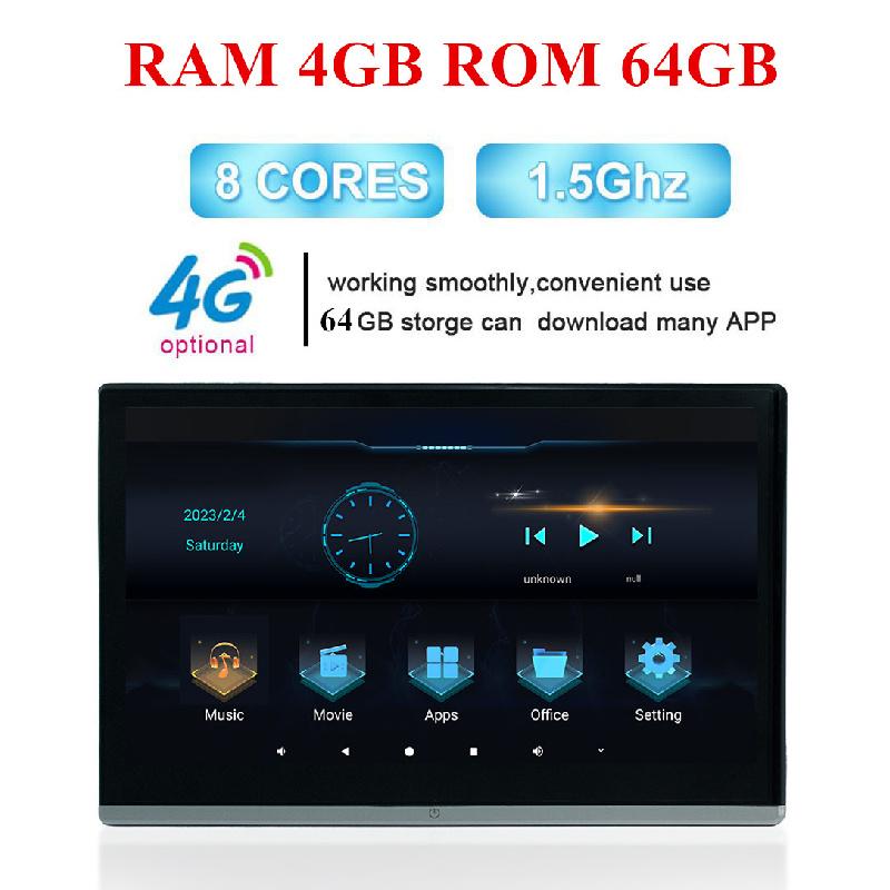 2Pc 116" Android Wifi Car Rear Seat Headrest Monitor Tv Video Multimedia Player