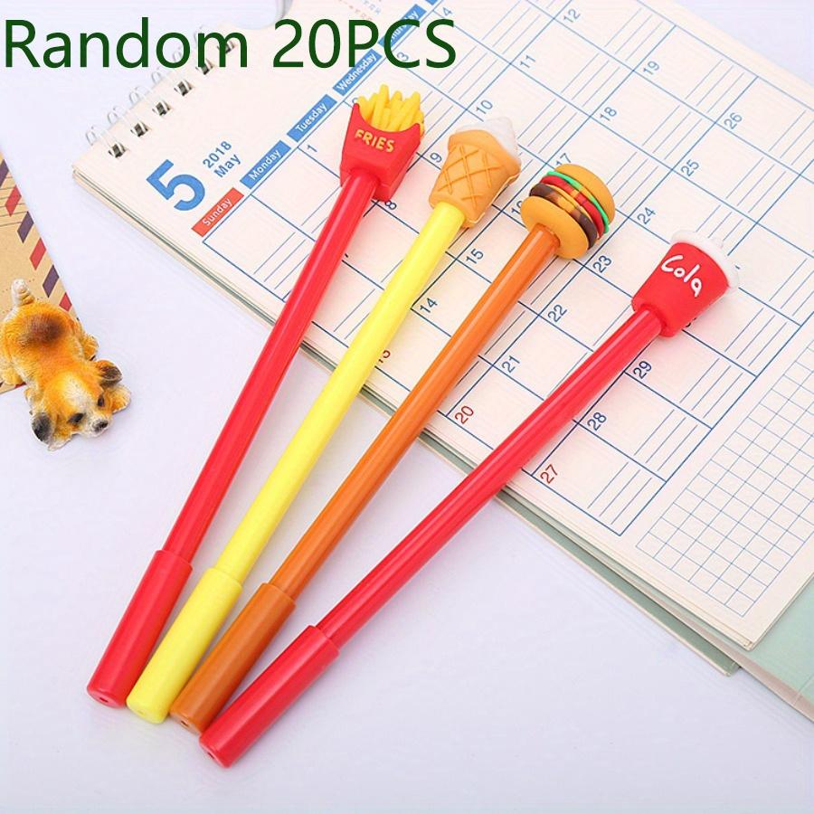 

20/50PCS Delicious Hamburgers Cola Ice Cream High-quality Pen 0.5mm Fast Food Shape Student Writing Tools Suitable Teacher Gifts,Back School Office 20 PCS