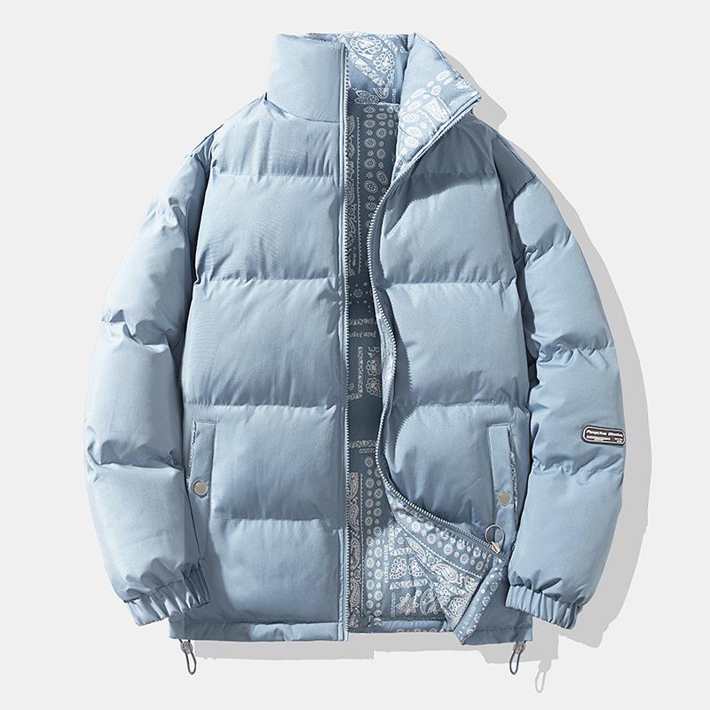 Unisex Winter Double-Sided Camouflage Cotton Jacket, Thickened Stand Collar Korean Style Coat