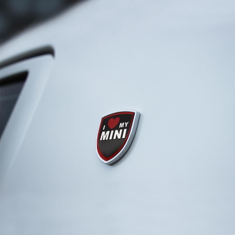 1/2Pcs 3D Metal Car Styling Shield Stickers Trunk Exterior Auto Decals Accessories For MINI Cooper JCW WORKS R55 R56 F55 F56 R57