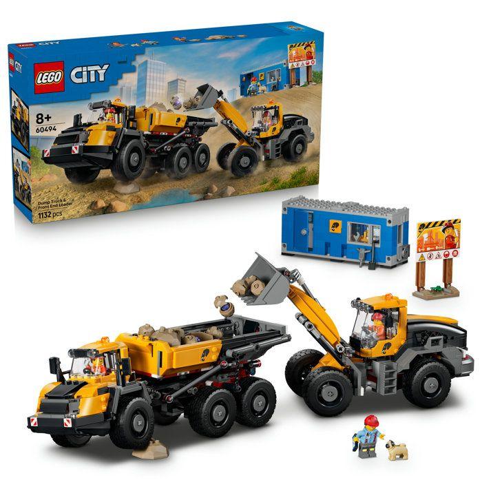 LEGO City 60494 The Dump Truck and the Front Loader - Game for Boy or Girl 8 Years Old