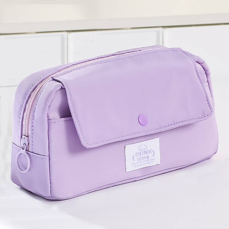 Multilayer Canvas Pencil Case With Large Capacity For Students And Office Use