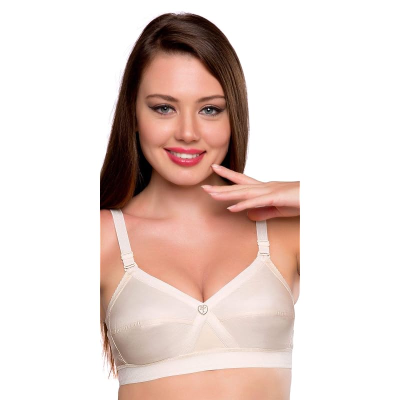 Trylo Women' Cotton TShirt Bra Women' NonWired Bra (Krutika1 Skin 0D)