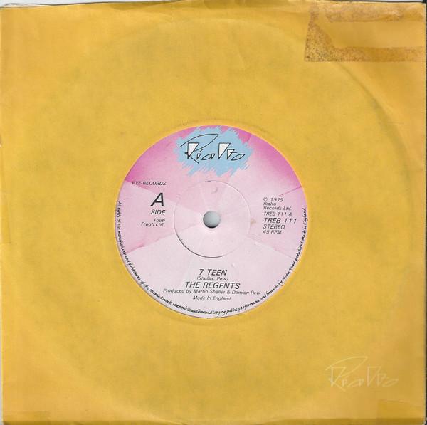 

7inch Record REGENTS - 7 Teen TREB111 Rialto 1979 UK Rock Used