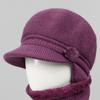 Wool Hat Women's Autumn and Winter Fleece Warm Hat, Ear Protection, Cold Protection, Thickened Knitted Hat