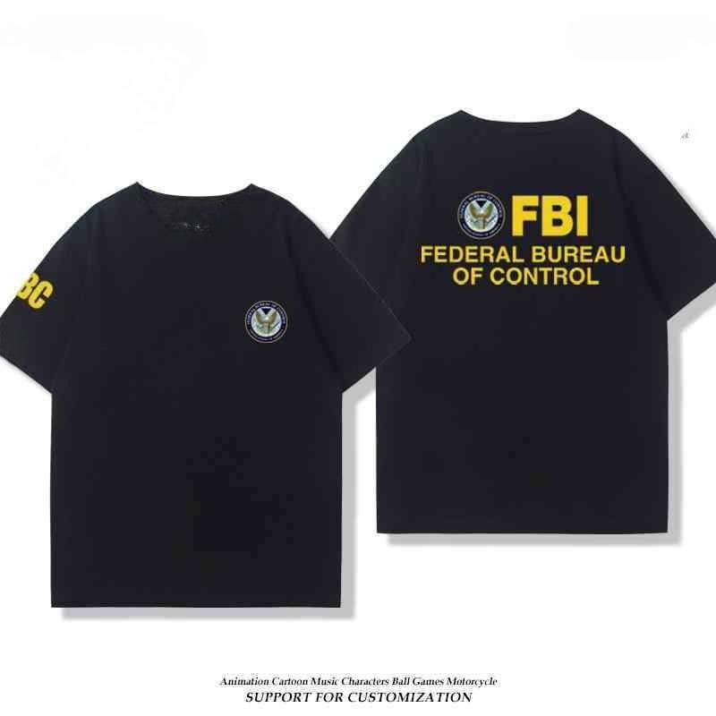 2026 Federal Bureau of Control FBC Paranormale Organisation Unisex und Damen Kurzarm T-Shirt Sommer Vielseitiges Baumwoll Oberteil