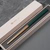 LAYANA a Luxurious Gift Stainless Made In Gold-Rimmed Chopsticks, Idea. Gold-plated Chopsticks, 23cm, SUS18/10 Steel, Taiwan, Green.