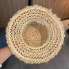 New Sun Hat Summer Fashion Hollow Sunscreen Sun Hat Woven Straw Hat Breathable Vacation Travel Versatile Fashion