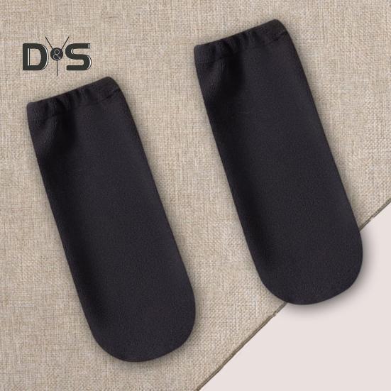 1 Pair Sleeping Socks Solid Color Double-Sided Fleece Women Socks High Elasticity Breathable Warm Sock Liners