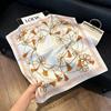 May Kaji Cashew Flower Square Scarf Retro Men's Silk Scarf Buckle British Style Scarf Men's Paisley Pattern Small Scarf Women
