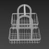 Folding 2 Tiers Countertop Removable Iron Fruit Vegatable Basket Double-layer Bread Snacks Storage Rack