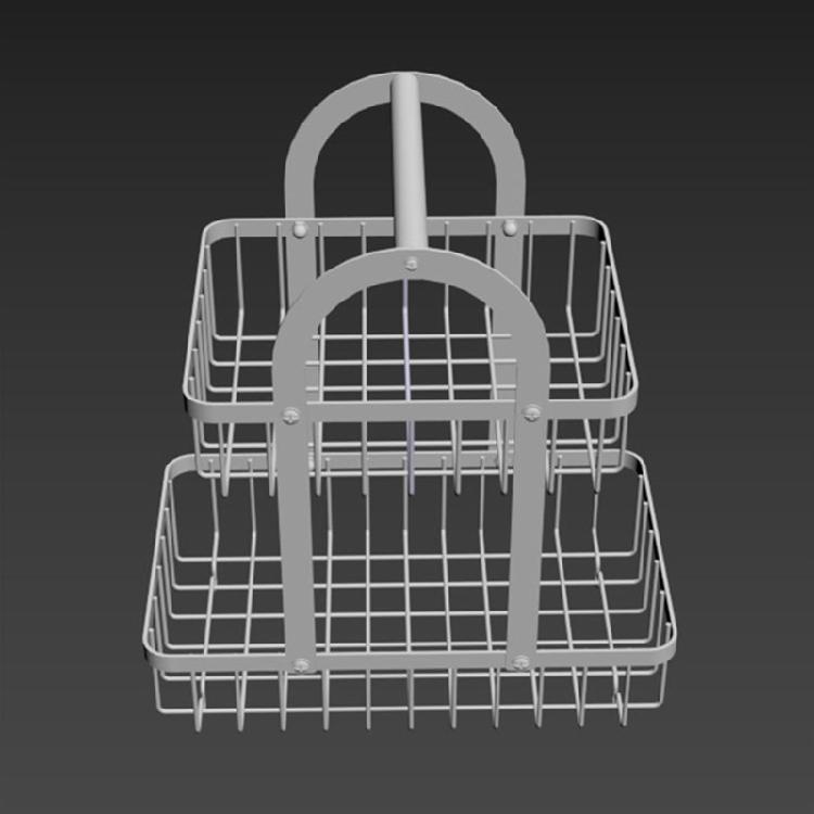 Folding 2 Tiers Countertop Removable Iron Fruit Vegatable Basket Double-layer Bread Snacks Storage Rack