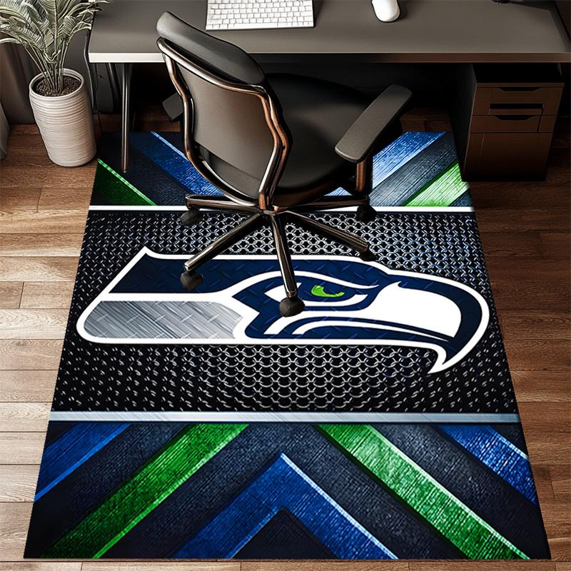 Seahawks Team Spirit Rug Game Carpet, Floor Mat for Bedroom Living Room Entryway Rug, Home Decor Idea Gift for Christmas Birthday