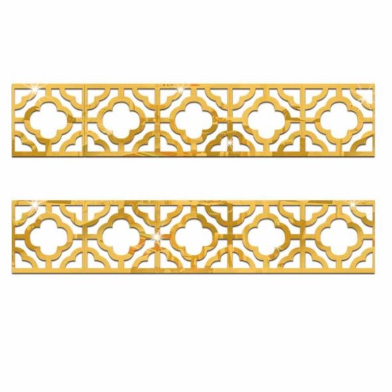 10pcs Building Border Acrylic Mirror Sticker Wall Art Home Removable DIY Decoration Irregular Mirror Wall Stickers Home Decor