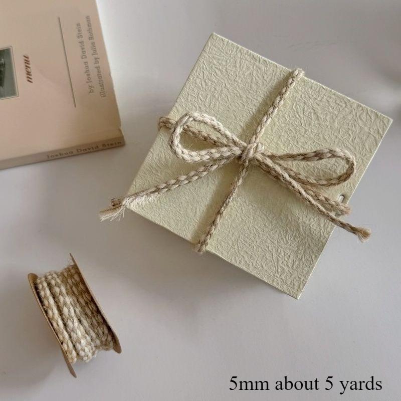 Vintage Red and White Contrasting Corrugated Hemp Rope Home Decoration Handmade Gift Packaging Technology DIY Packaging Gift