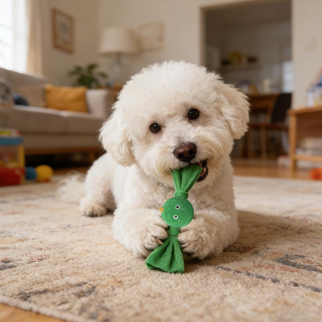 Plüsch-Haustierspielzeug, eingebaute TPR-Spikes, quietschendes Hundespielzeug zum Kauen und zur Selbstbeschäftigung, geeignet für kleine bis mittelgroße Haustiere.