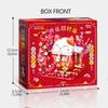 Funny Lucky Cat Building Blocks New Year's Festival Decorative Bricks Model With Lights Educational DIY Toys Gifts for Kids