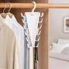 Angled Closet Accessory Rack, White Plastic Double Sided Hanger Holder for Scarves Belts and Closet Storage Use