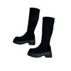 Spot Retro Boots Tall Knight Boots Thick-soled Boots Women's 2025 New Thin Mid-tube Autumn and Winter Boots