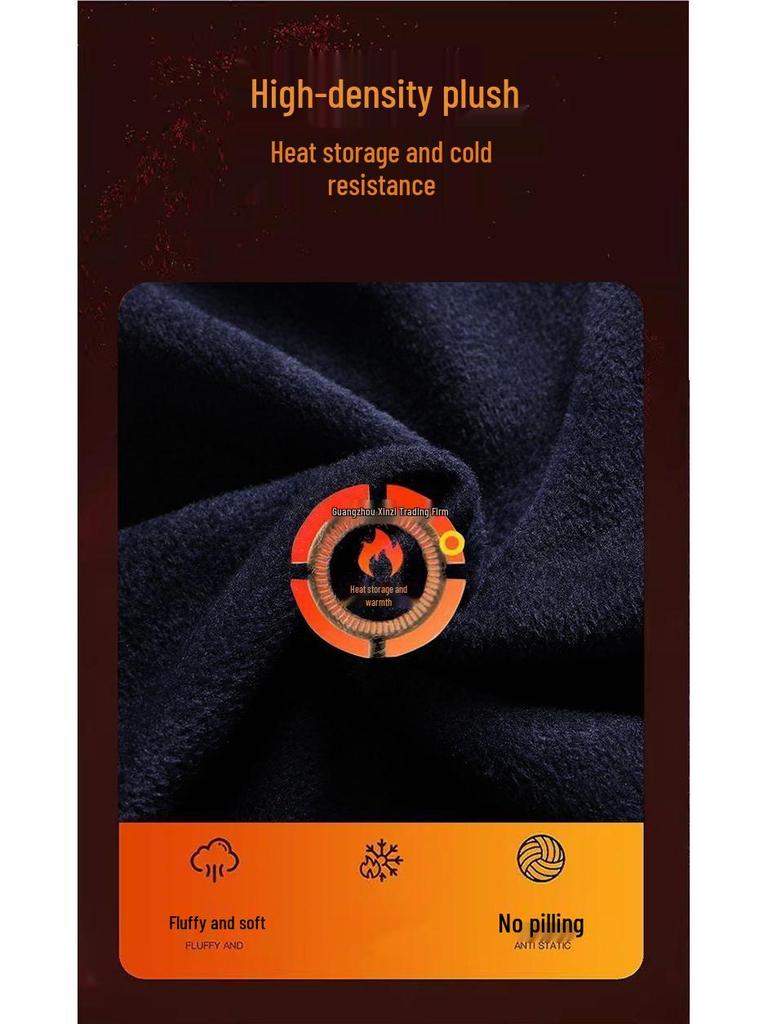 Men's High Neck Half-Zip Fleece Sweater – Trendy, Thick Knitwear for Autumn & Winter