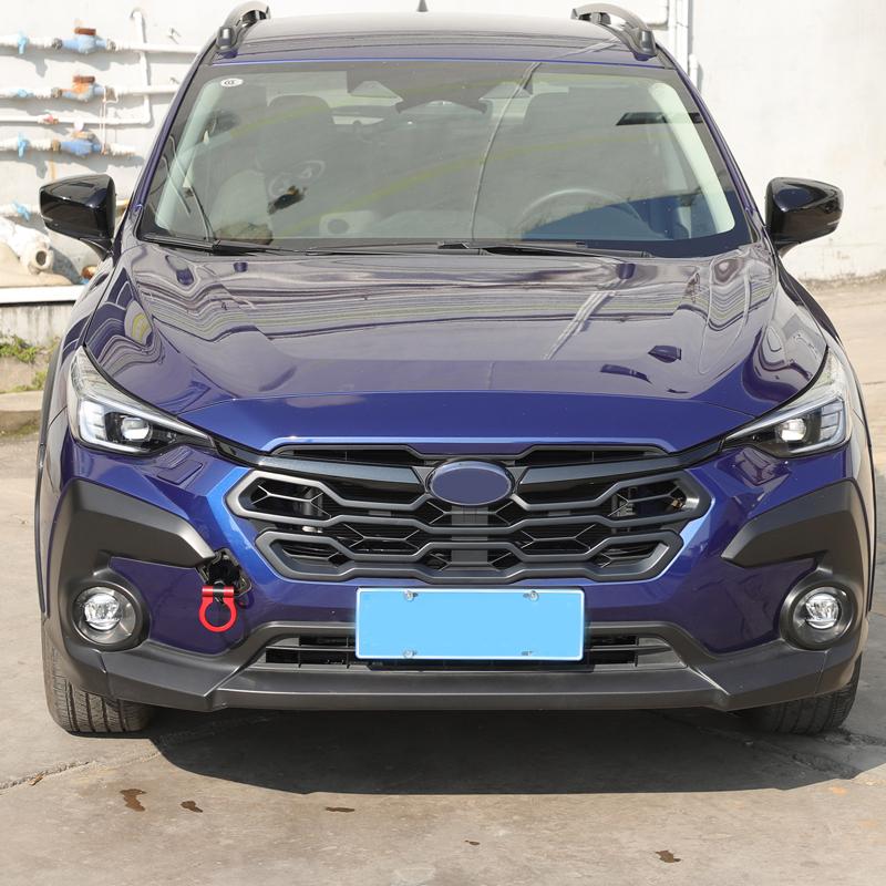 For Subaru WRX Crosstrek 2022-2024 Aluminum Alloy Red Car Forward Trailer Hook Tow Ring Bumper Tow Hook Trim Car Accessories
