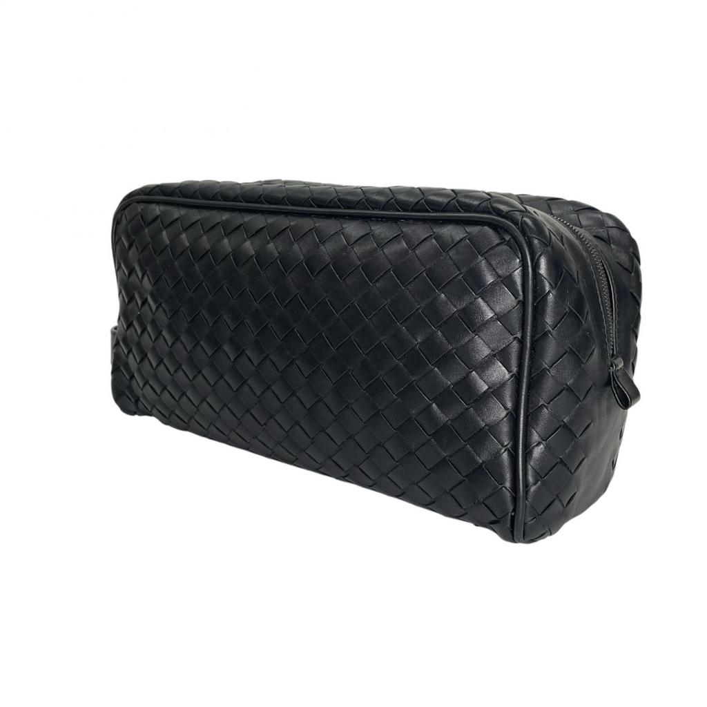 BOTTEGAVENETA INTRECCIATO Clutch bag black mens used