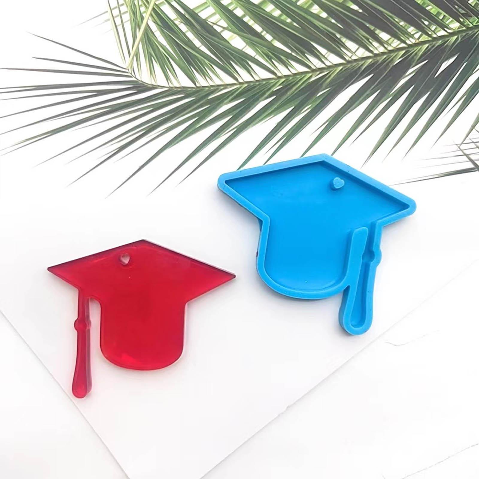

Graduation Doctor Hat Ornament Resin Casting Silicone Mold Woman Keychain Decorative Pendant Jewelry Mold for DIY Crafts