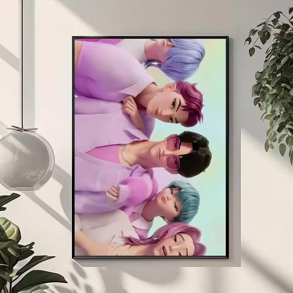 Malowanie po numerach diamentami 5D Nowe Kpop Film Anime Malowanie diamentami 5d DIY Rumi Mira Zoey Kreskówkowa Dziewczynka Wzór haftu krzyżykowego Mozaika Boże Narodzenie Wystrój domu