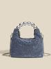 New round bead handbag inlaid brick women's fashion versatile diamond chain rhinestone shoulder bag messenger dinner bag