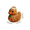 Resin Ducks Gingerbread Tiny Christmas Ducks Cute Holiday Tree Candy Cane Texture Animal Table Ornament For Home Workplace
