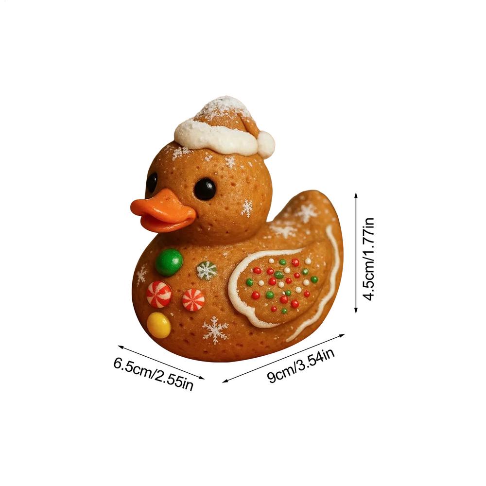 

Christmas Ducks Gingerbread Tiny Christmas Ducks Cute Holiday Tree Candy Cane Texture Animal Table Ornament For Home Workplace коричневый