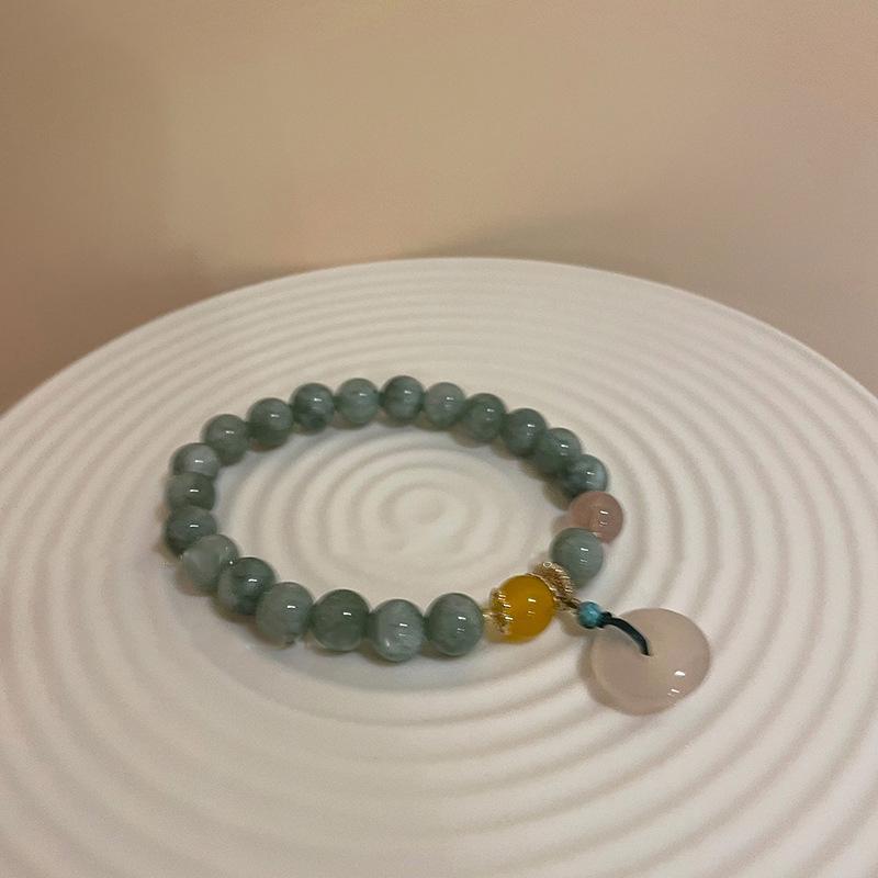 Chalcedony round lotus pod beaded bracelet new Chinese light luxury versatile bracelet fashion temperament high-end jewelry