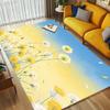 Flower Field Living Room Nonslip Area Rug Soft Carpet For Bedroom Game Playroom Sofa Office Home Decor Doormat Christmas Gift C929301
