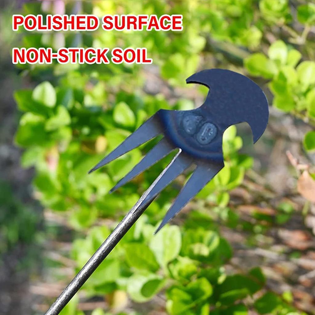 4 Teeth,30/50cm Long Handle Weeding Artifact Uprooting,Weeding Tool,Steel Forged Weed Puller Weeder,Hand Weeder Tool for Garden