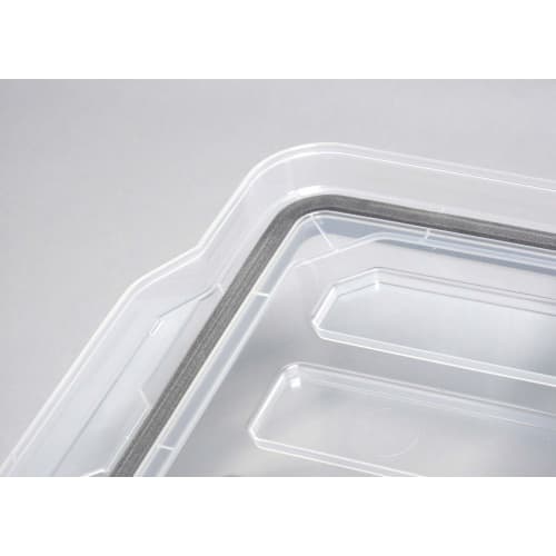 JEJ Astage Storage Box, Made In Japan, with Gasket, Simple Airtight Container, Stackable, Shield Container Shut #45, Disaster Preparedness, 38cm Wide