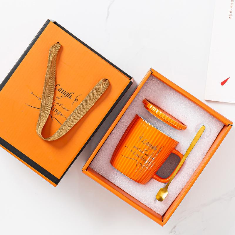 Creative Simple Ceramic Cup Ins Style Mug Coffee Cup Gift Box