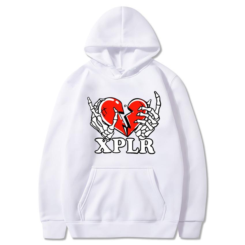 Heartbreak Print Hoodies Autumn Winter Fashion Fleece Casual Loose Sweatershirt Hooded for Men Women