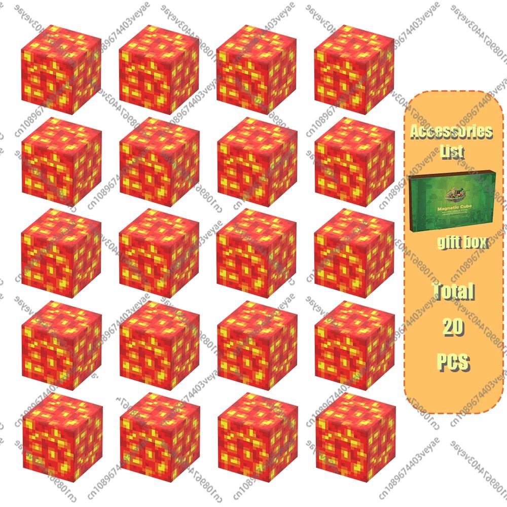 Magnetic Building Blocks Toy Build Mine World Magnet Cube Set for Boy Girl Kid Age 3+ DIY Model Children Stem Sensory Toys Gift