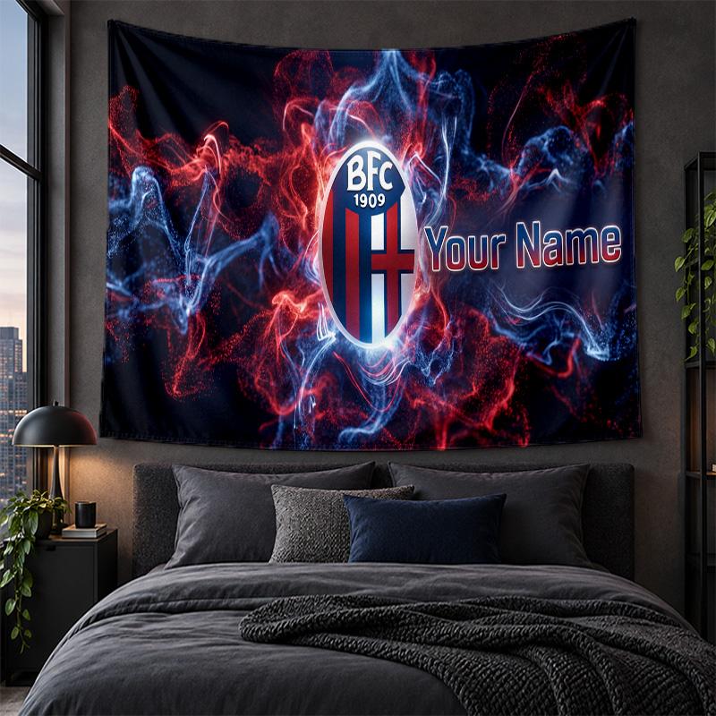 Personalized Tapestry Wall Hanging Bologna FC Pattern Art Background Cloth