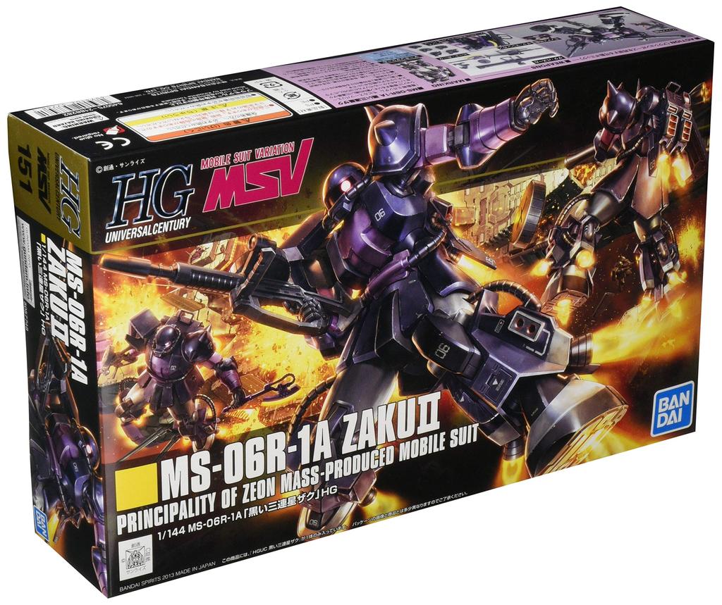 HGUC Černý Zaku II 1/144 MS-06R-1A Tri-Star (MSV)