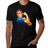 Rosie The Riveter Retro Design T-Shirt Durable Work Wear T-Shirt