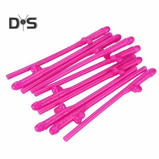 10/20Pcs Bachelorette Party Willy Straws Funny Drinking Straws for Girls Night Out Reusable Food Grade Plastic Straws Party Favors Crazy Night Straw