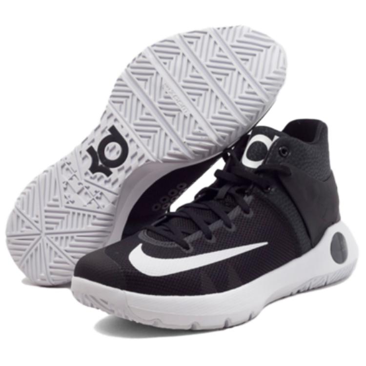 Nike KD Trey 5 IV Versatile Comfortable Non-Slip Durable Mid-Top Basketball Shoes Men Sneaker Black White 844573-010
