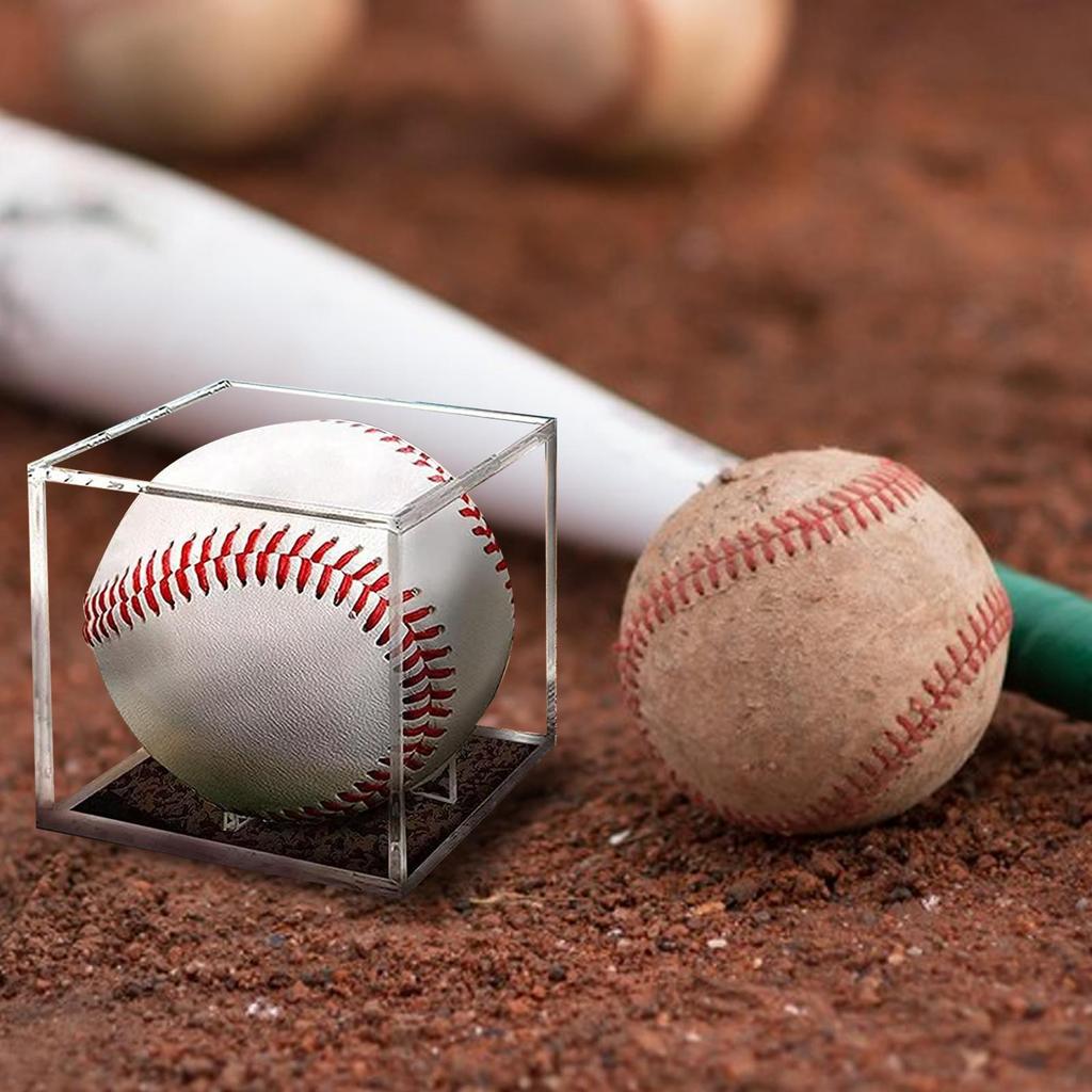 8cm Baseball-Vitrine Golfball-Ausstellungsbox, Transparent Multifunktional Staubdicht Tennisballhalter