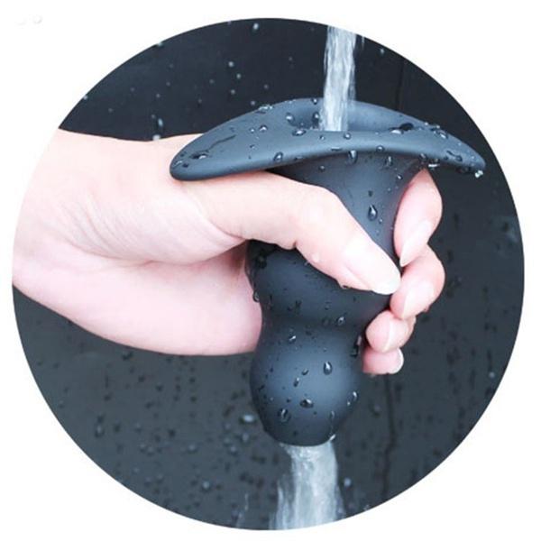 Hollow Design of the Anal Bead Plug Vibrator Soft Silica Gel Plug Sex Toy